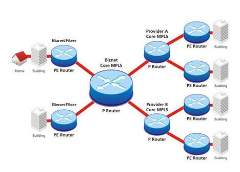 Topologi Biznet Multi Protocol Label Switching (MPLS)